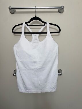 White Lululemon Ebb to Street tank top